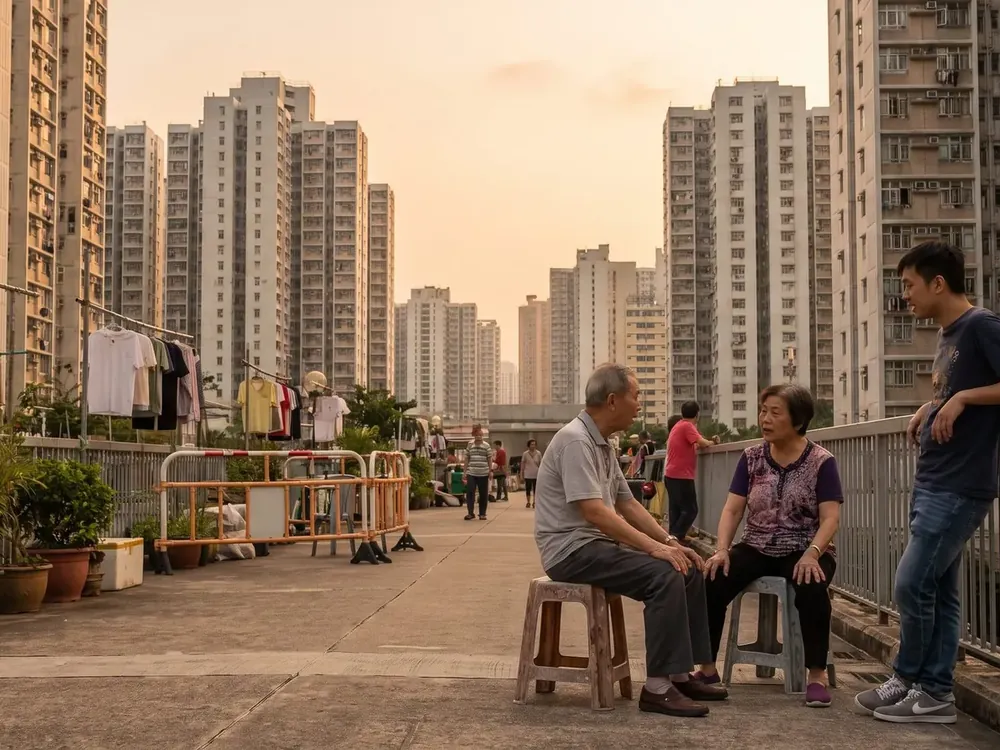 社區街坊在中心一起活動,互相扶持